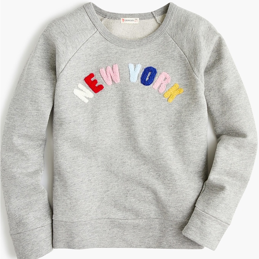 Crew Cuts Gray Sweatshirt with Colorful NEW YORK Logo